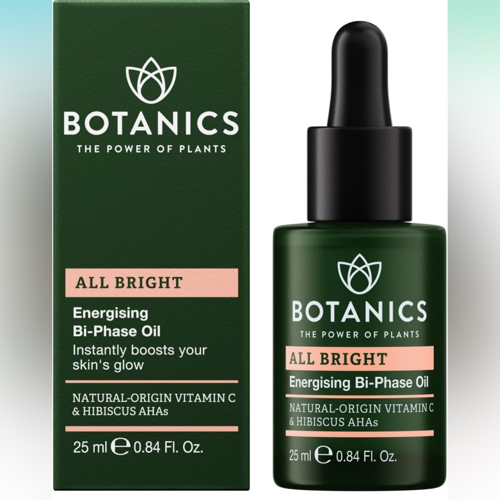 Botanics All Bright Energising Bi-Phase Oil NWT 0.84 oz